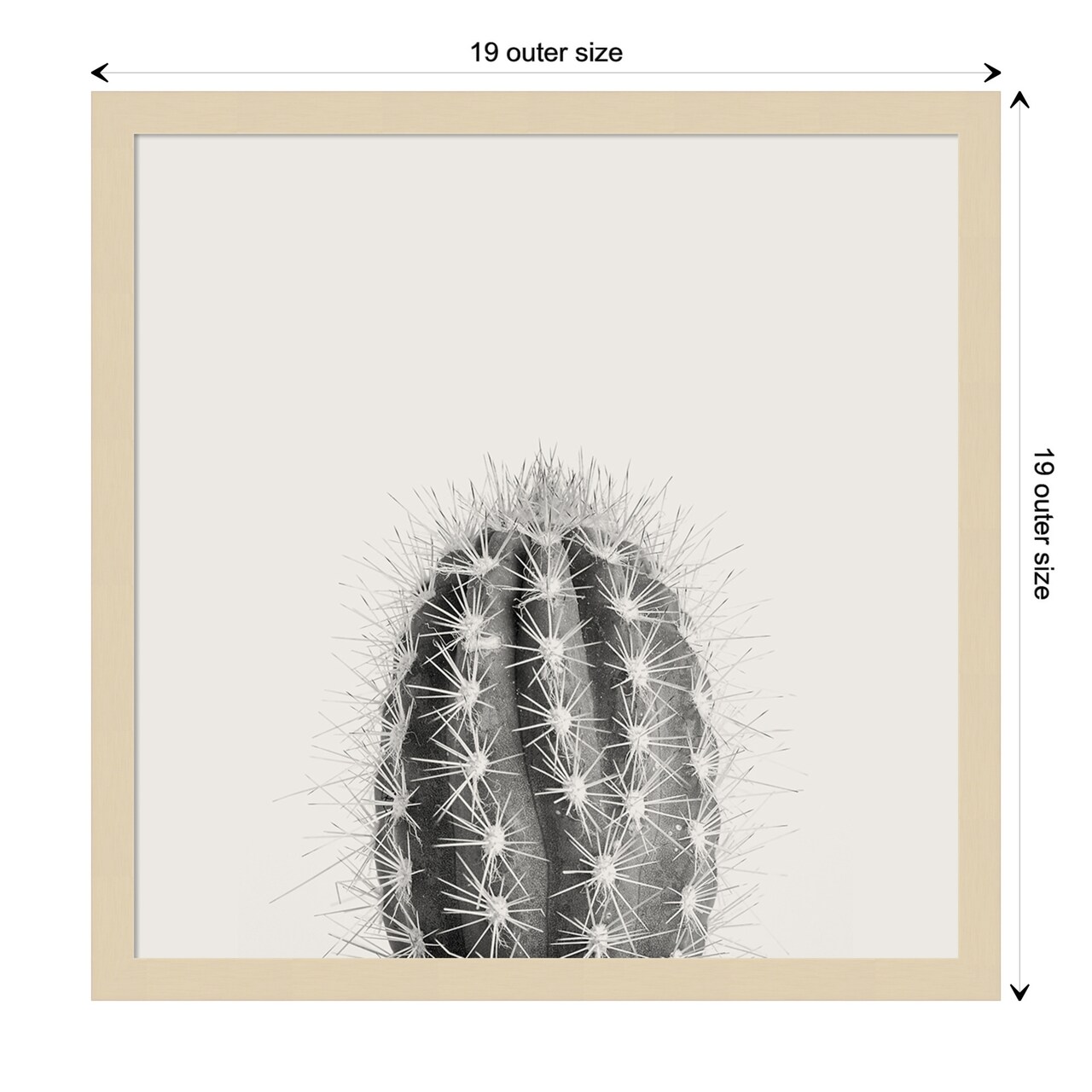 Haze Cactus Succulent Tall by The Creative Bunch Studio Wood Framed Wall Art Print